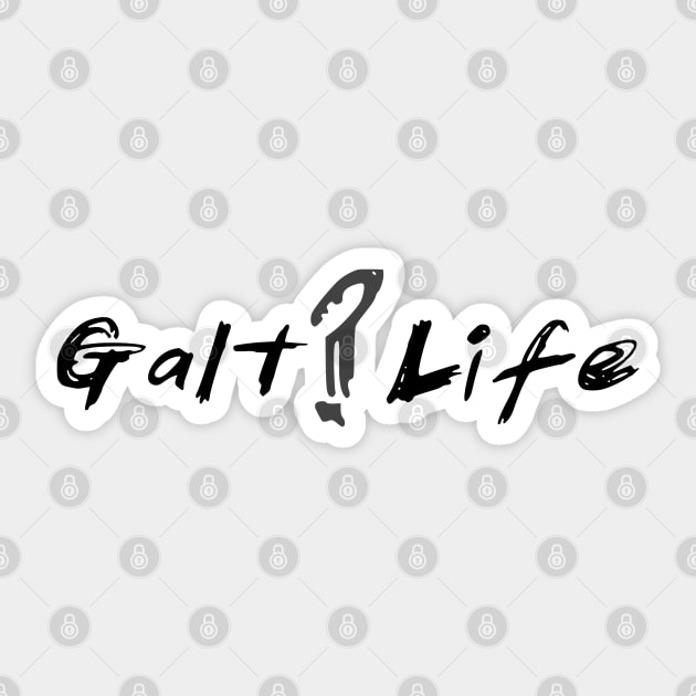 Galt Life Question Mark Sticker by Witty Things Designs